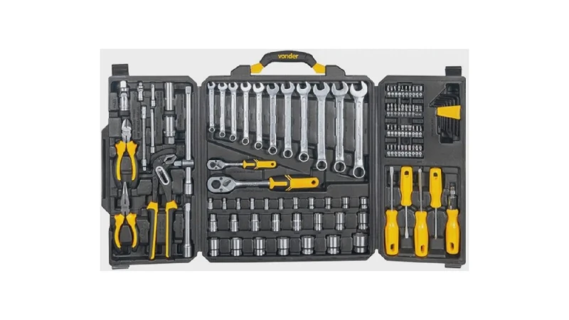 Melhor Jogo de Ferramentas Manuais 110 Peças com Maleta: 8 Kits Robustos