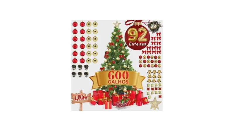 Qual Melhor Árvore de Natal 1,80 Decorada? Análise de 7 Modelos