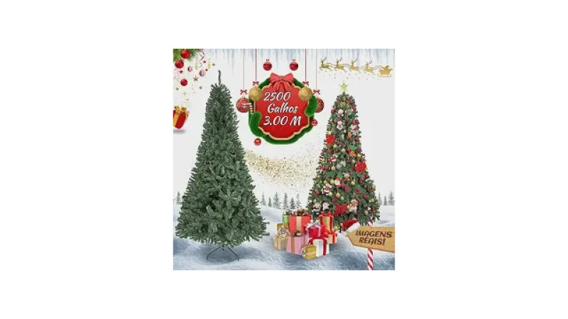 Qual Melhor Árvore de Natal com LED embutido 3 metros?