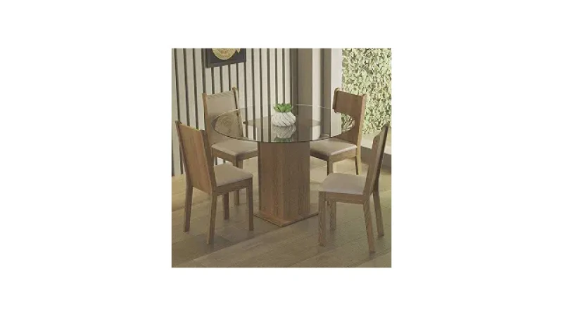 Qual Melhor Mesa Redonda de 4 Cadeiras: 10 Estilos